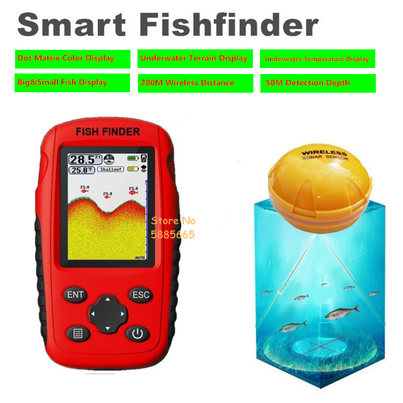 Fishing Boat Depth Finder - Sonda de Pesca Inteligente Portátil com