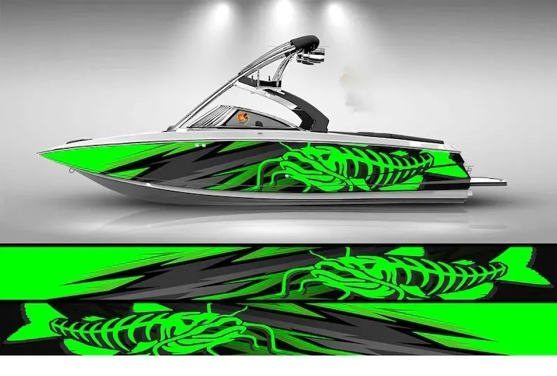 Vinil Barco Wrap, Marlin Fish  - Fishing Boat Trailer avaliação e preço
